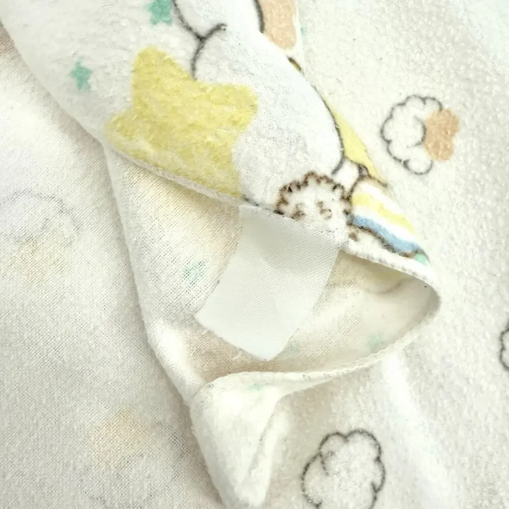VTG Teddy Beddy Bear 1985 Baby Receiving Blanket Riegel Morgan Moon Stars